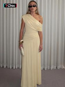 women's one shoulder dress, elegant solid color dress for party club dating wear, ladies summer clothes, formal wear