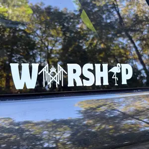 Worship car decal