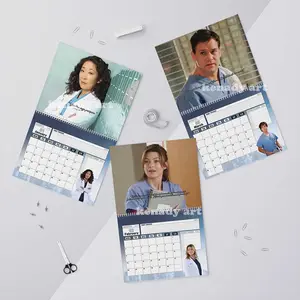 Dr Tv Series Wall Calendar 2026 - Grey TV Anatomy 2026 Planner Calendar Home Decor Includes Centered Hole for Hanging