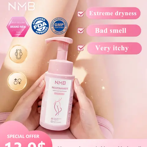 NMB Feminine Cleansing Mousse with Niacinamide and Lactic Acid Daily Intimate Wash for Women and Girl