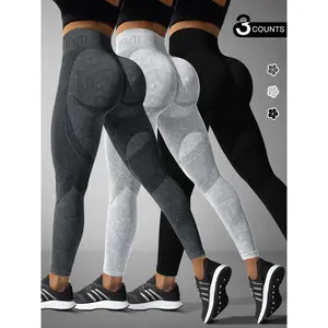 Women's Solid High Waist Sports Leggings, Casual Comfy Breathable Skinny Pants for Yoga Gym Workout, Ladies Sportswear for All SeasonsGift
