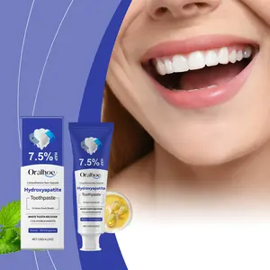 Oralhoe Brightening Care Toothpaste – Fluoride-Free with Nano Hydroxyapatite, Gentle Gum Care & Fresh Breath (4.23oz)