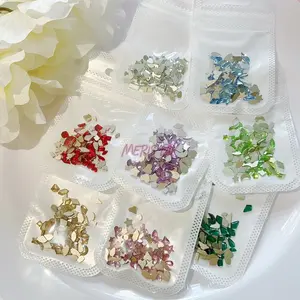 100PCS Nail Diamonds Flat Back Glass Rhinestones Jewelry Making Decorations Charms Mixed Shapes