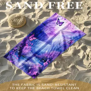 Super soft beach towel, enlarged and thickened, super absorbent polyester fiber, a must-have for outdoor beach vacations, portable quick drying bath towel, colorful solid color, lightweight picnic pad, beach sunscreen towel, travel and leisure blanket