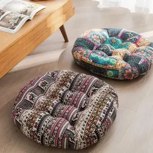 55X55CM Bohemian Style Throw Pillow Cushion for Couch Decorative Round Square Cushion for Sofa Bed Chair Floor