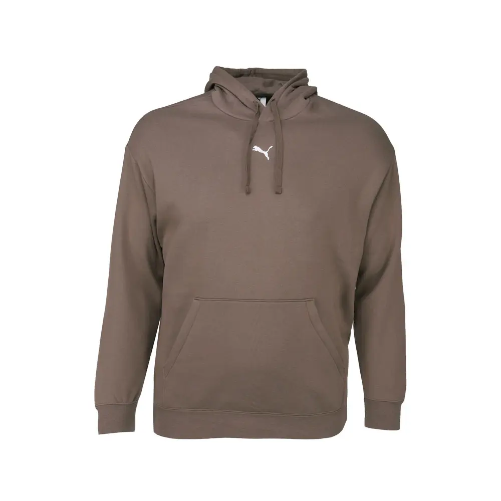 PUMA Mens Essentials Relaxed Small Cat Logo Hoodie Casual Outerwear Casual - Brown
