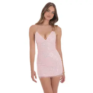 Sequin V-Neck Bodycon Dress