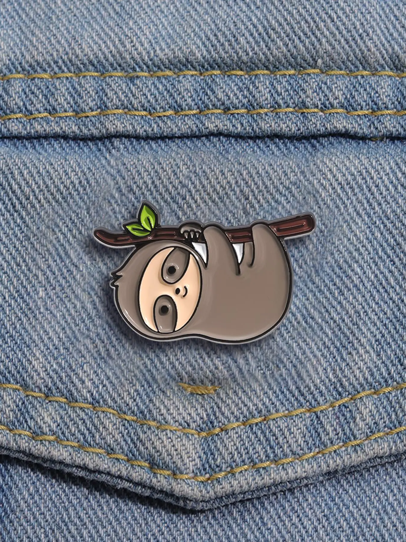Cute Cartoon Sloth Design Alloy Brooch, Fashion Accessory, Fashion Brooch for Party, Daily Clothing Decor, Trendy All-match & Exquisite Brooch for Birthday Gift