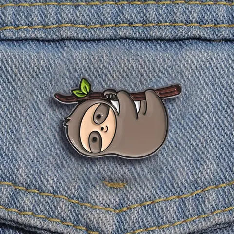 Cute Cartoon Sloth Design Alloy Brooch, Fashion Accessory, Fashion Brooch for Party, Daily Clothing Decor, Trendy All-match & Exquisite Brooch for Birthday Gift