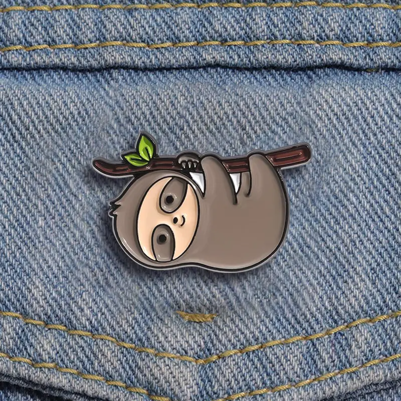 Cute Cartoon Sloth Design Alloy Brooch, Fashion Accessory, Fashion Brooch for Party, Daily Clothing Decor, Trendy All-match & Exquisite Brooch for Birthday Gift