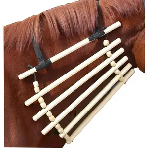 Wooden Horse Neck Cradle - Durable Wood Construction, Adjustable Nylon Straps for Blanket and Bandage Protection, Neck Cradle for Horses