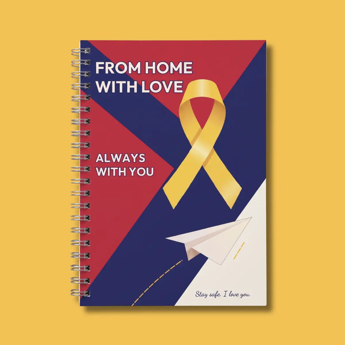 From Home With Love Gift Card Book for Military Care Packages - A5 Deployment Support Keepsake, Add Your Own Cards