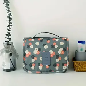 1pc Heart-Patterned Knitting & Crochet Tool Organizer Bag - Multicolor Hooks, Tape Measure & More Storage Solution in Coffee/White/Blue - Perfect for Craft Enthusiasts, Crochet Tool Holder|Functional Organizer|Versatile Craft Pouch, Sewing Storage