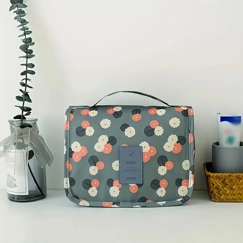 1pc Heart-Patterned Knitting & Crochet Tool Organizer Bag - Multicolor Hooks, Tape Measure & More Storage Solution in Coffee/White/Blue - Perfect for Craft Enthusiasts, Crochet Tool Holder|Functional Organizer|Versatile Craft Pouch, Sewing Storage