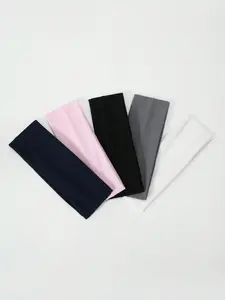 5pcs Set Wide Elastic Sports Yoga Headbands, Pink Tone Hair Band Turban Headband Sweatband, Hairband Fall Winter Hair Accessories For Women For Vacation Outfits Woman Elegant Scarf Women Bandana Soft Headwrap Workout Headbands