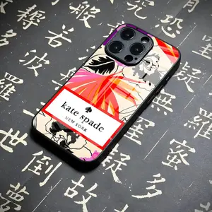 K-Kate-SpadeS Flower  Phone Case for Iphone 17 air 16 15 13 12 14 11 Pro Max Mini X Xr Xs 8 7 Puls 6 glass luxury coque