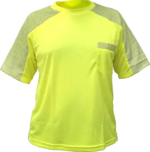 Boston Industrial High Visibility Breathable Checker Board Reflective Tape T-Shirt