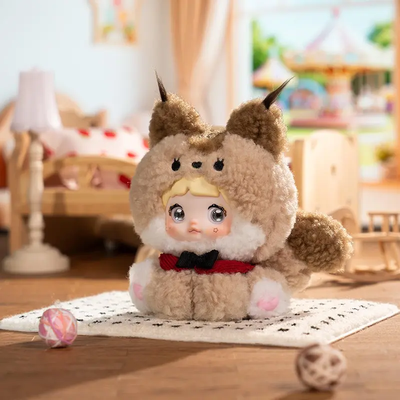 Nommi Sitting Zoo Series Plush Blind Box, Cuddly Soft Stuffed Animal, Standard Version 1:6, Secret Version 1:72, Collectible Toy, Huggable Collectible, Random Surprise Inside, Stuffed Animal Collectibles, Soft Cuddly Gift