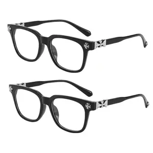 Classic Non-Prescription Transparent Lenses Glasses for Men and Women, Thick Square Frame, Durable and Stylish Design
