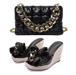 Women’s Wedge Sandal Bag Set Fashion