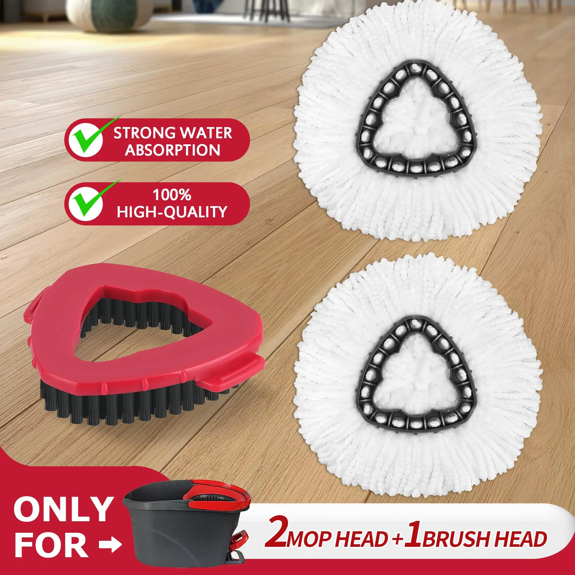 2mop+1brush(only fits O-cedar one tank old style)