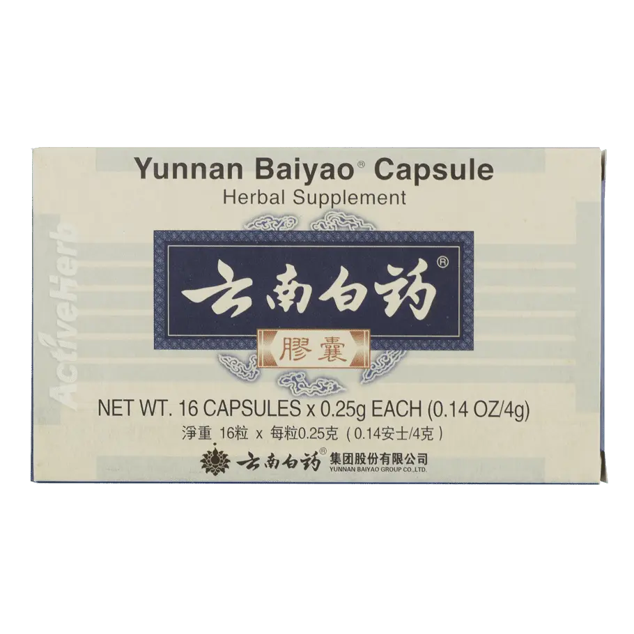 Yunnan Baiyao Capsule 4 g (250 mg x 16 cap) Healthcare Fitness