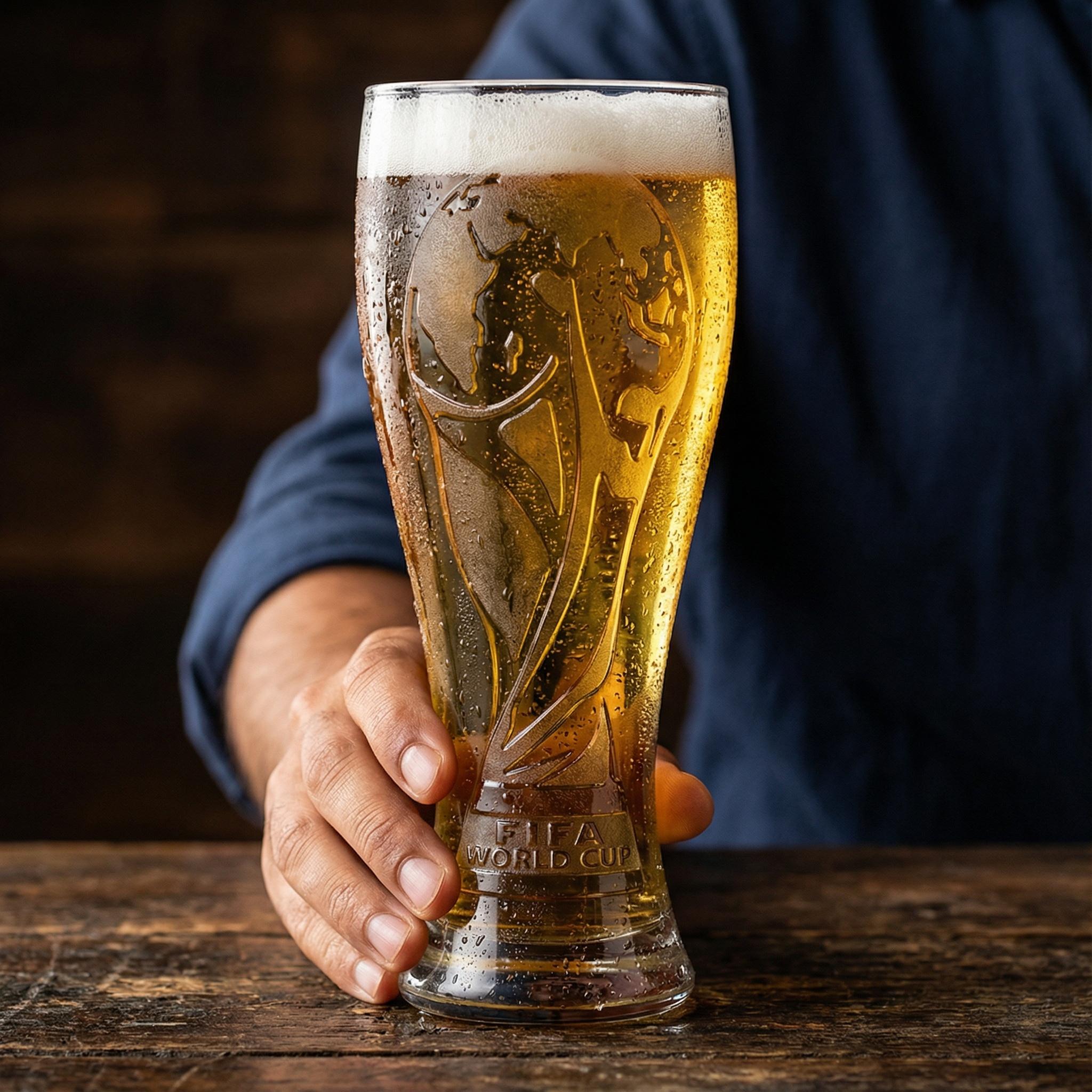 [FIFA World Cip 2026] Officially Licensed The Ultimate World Cup 2026 Gift Set!  2 Large Ceramic Beer Mugs & Gold Trophy Opener | Durable Drinkware for Soccer Lovers & Home Bar ️ Reuse