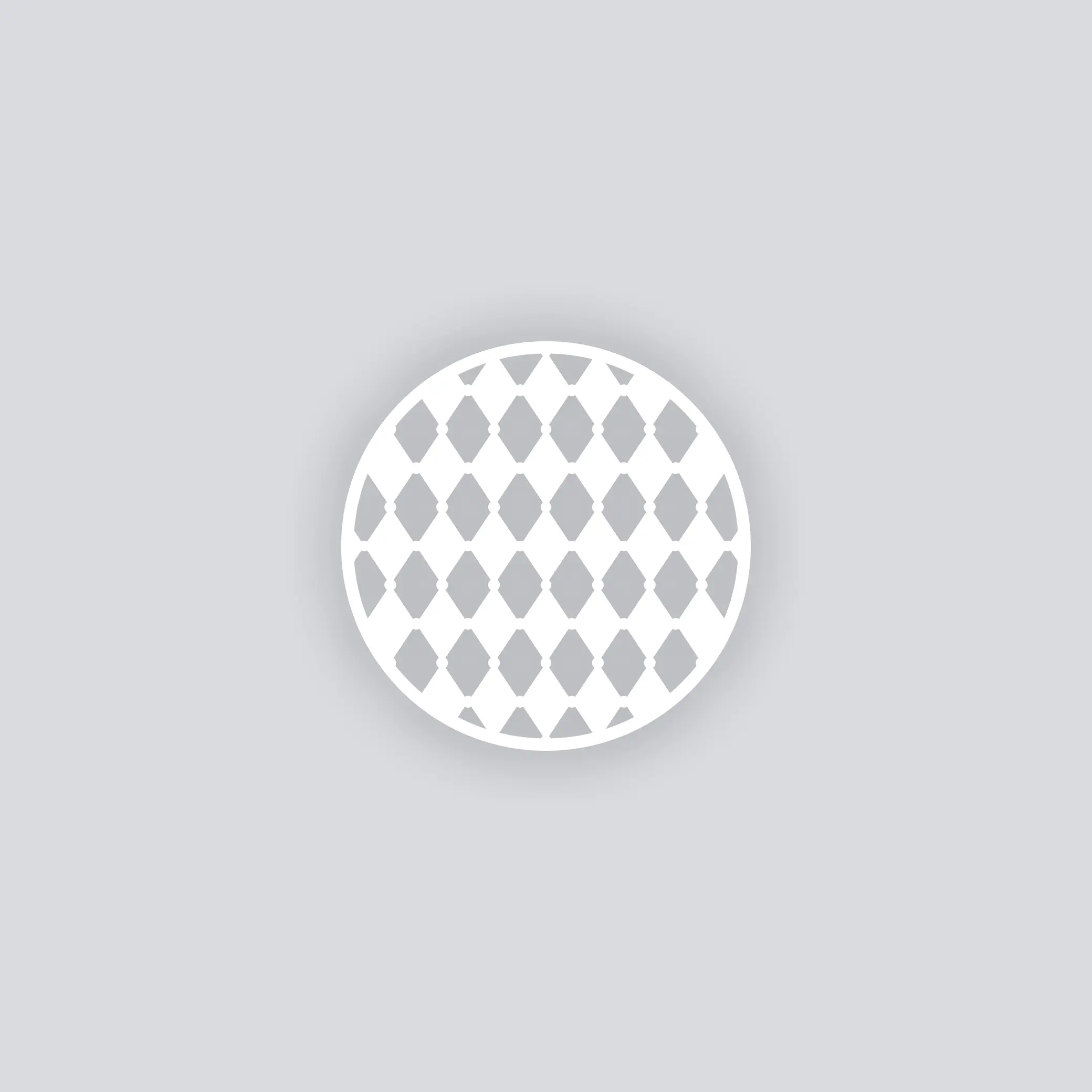 Diamond Chain Circle Clay Stencil