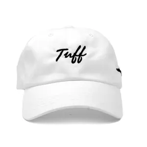 TUFF Thin Script Dad Hat - White