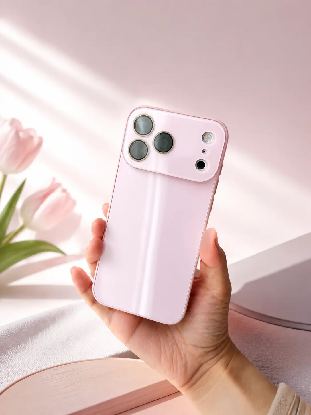 Candy Macaron Solid Color Crystal Clear iPhone Case, Skin-Feel Soft TPU Bumper & Hard PC Back, Full Lens Protection, Cute Miniml, Compatible with iPhone 17/16/15 Pro Max Plus