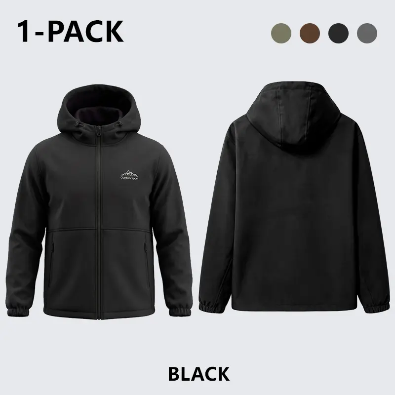 Clean Gent Unisex Outdoor Sports Waterproof Windproof Zip-Up Hooded Jacket, Lightweight Breathable Mountain Exploration Printed Outerwear