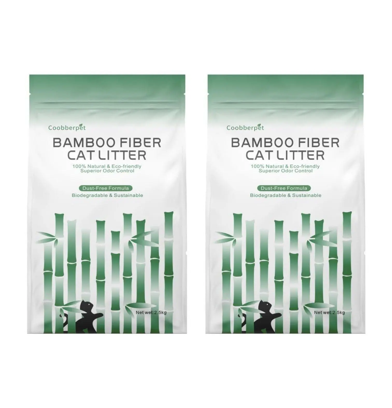 Eco-Friendly Bamboo Fiber Cat Litter 5kg - Fast-Clumping, Low Dust, Odor Control - Biodegradable Litter for Multi-Cat Households