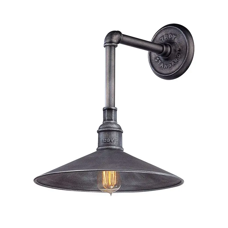 Toledo Medium Wall Sconce - Industrial Rustic Metal with Antique Silver Finish