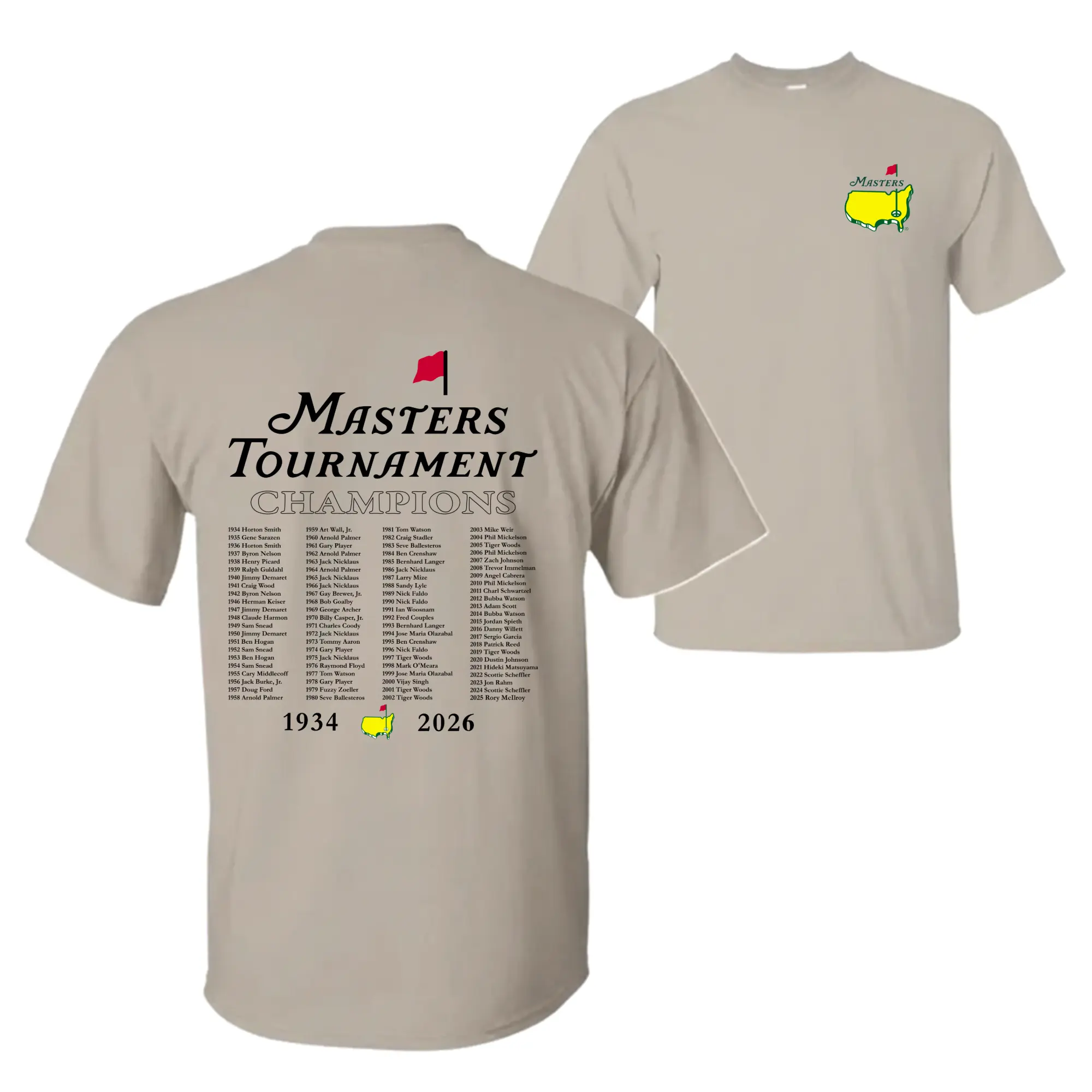 Masters Golf 2026 Tournament T-Shirt - Augusta National Champions of Golf Tee, Trendy Augusta Masters Shirt for Men and Women