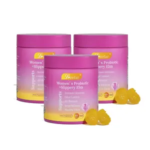 3 Pack LEEFAR Her Juicy Feminine Probiotics Gummies- All in One Solution with Slippery Elm and Prebiotics&Lactobacillus Probiotic Blend for Women’s pH Balance and Dryness - Hawaiian Pineapple Gummies 60 Count probiotics women