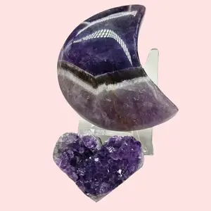 7) Amethyst Crystals - Natural Stones, Intuitively Chosen | Crescent Cast