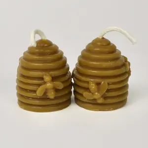 Beehive Shaped Beeswax Candle – 2 Pack