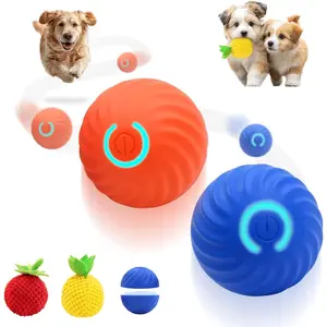 Interactive Dog Ball Toys - 2Pcs Small Medium Dog Toys to Keep Them Busy with 3 Cover, Automatic Rolling and Jumping Pet Balls Ball for Dogs,Pet Interactive Toy Balls,Not for Aggressive Chewers.