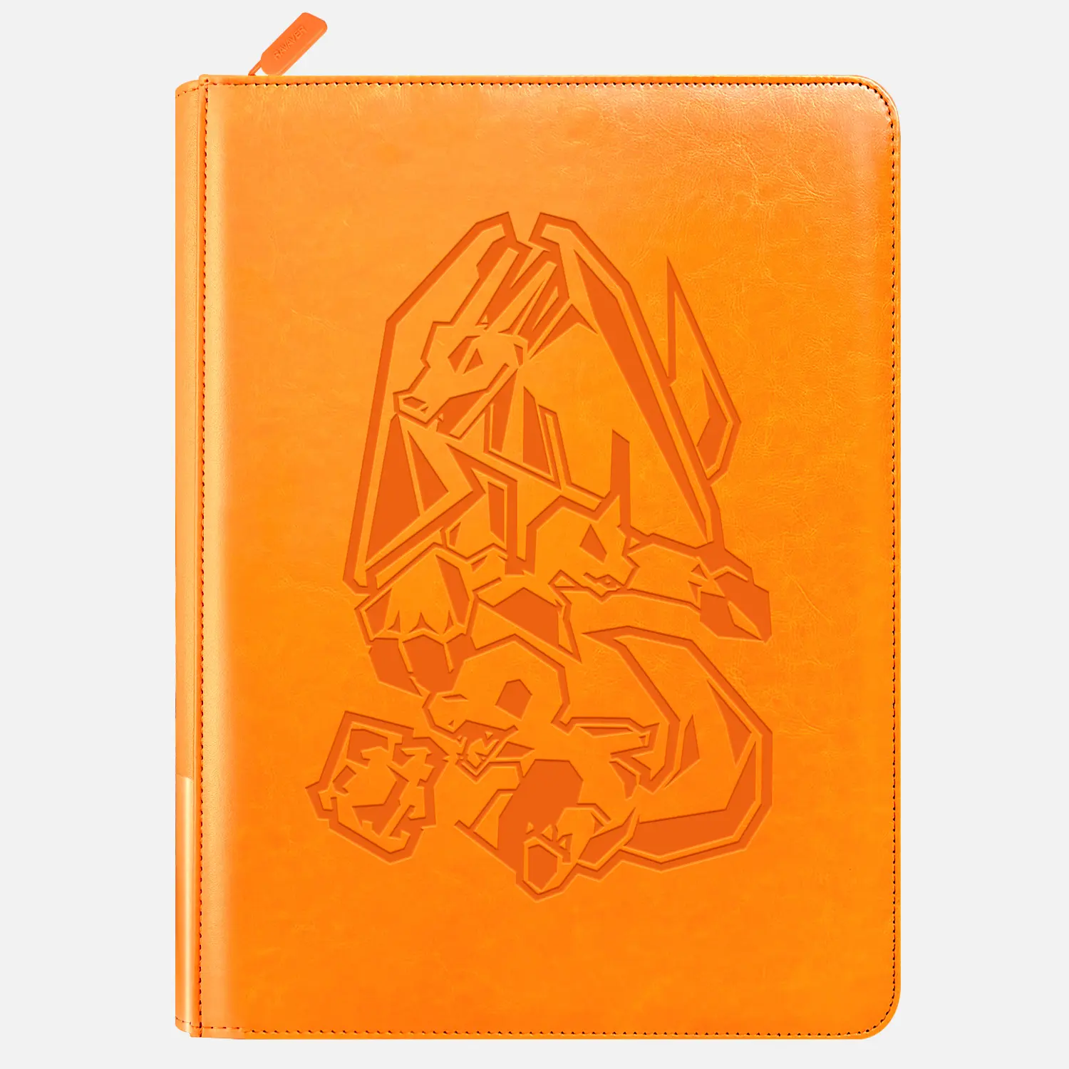 Ravaver 9-Pocket Raw Card Binder Holds 540 Cards with Customizable Label Slot and Side-Loading Sleeves & Zipper, Specifically Designed for Bare Cards，Premium Luxury Design Durable Album for Football & Sports Card Collectors
