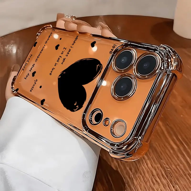 A stylish, high-definition, creative, and  new trendy heart-pattern design. Suitable for Phone 17 Air/17/16e/XR/XS/X/11/12/13/14/15/16/Pro/Pro Max/Plus. Features drop-proof, shock-absorbing, and full-body protection. Printed phone