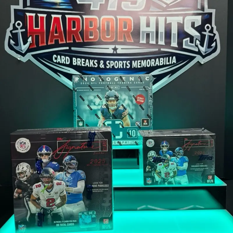 7-21-2026- (1) 2024 photogenic hobby box (1) Topps signature mega box (1) signature value box