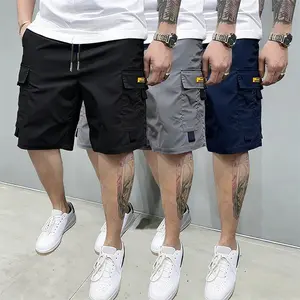 Street Style Three-Piece Set!Men's Multi-Pocket Cargo Shorts Comfortable & Stylish - Perfect for Everyday Casual & Sports Wear Beige