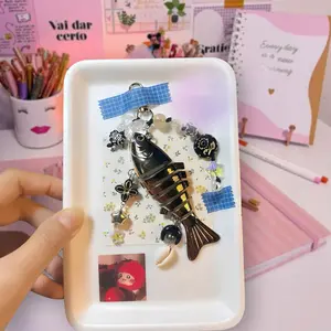 [NEW] Unique Fish Keychain with Multiple Charms – Handmade Ocean-Inspired Bag & Key Accessory