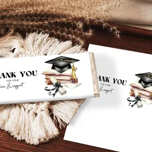 10 Sheets Graduation Chocolate Bar Wrappers, Graduation Candy Stickers, Ribbon Candy Packaging, Graduation Party Decor, Nursing Specialty Gift, Graduation Gifts
