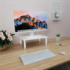 Monitor stand, height adjustable height increase shelf, metal material, for organizing laptops, desktop computers and printers in the office and home