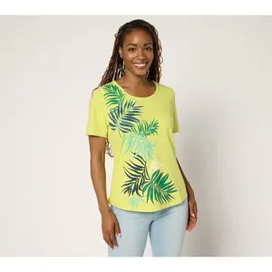 Sport Savvy Tropical Placed Print Tee