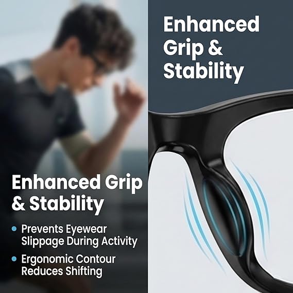 Compatible with Ray-Ban Meta Wayfarer Eyeglass Nose Pad, 8 Pairs Soft Silicone Nose Pads, Anti Slip Replacement Nose Pads