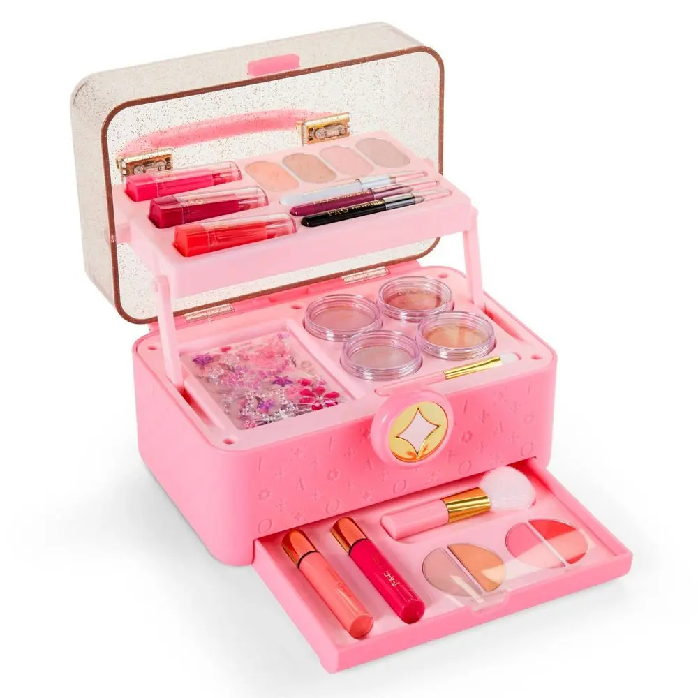 27pc FAO Schwarz Girl's Portable Makeup Set / Kit with Storage Case Ages 6+