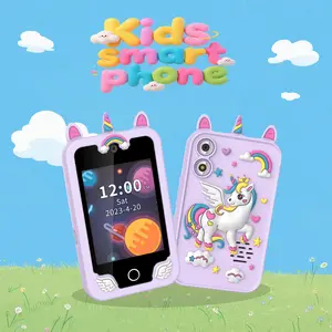 Kids Smartphone with Dual Cameras, HD Video Recording, Silicone Case, Perfect Gift for Girls Aged 3-8, Dinosaur Unicorn Design