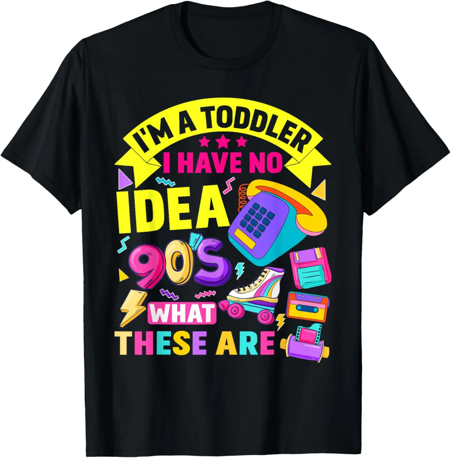 100%cotton 90s Outfit Ideas For Toddlers & 90s Theme Kids 90s Nostalgia T-Shirt